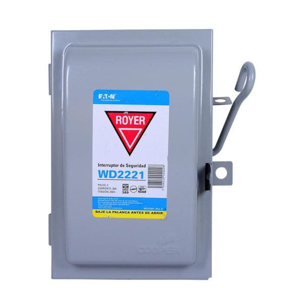 INTERRUPTOR DE SEGURIDAD 2P, 30A, 250V WD2221 - ROYER