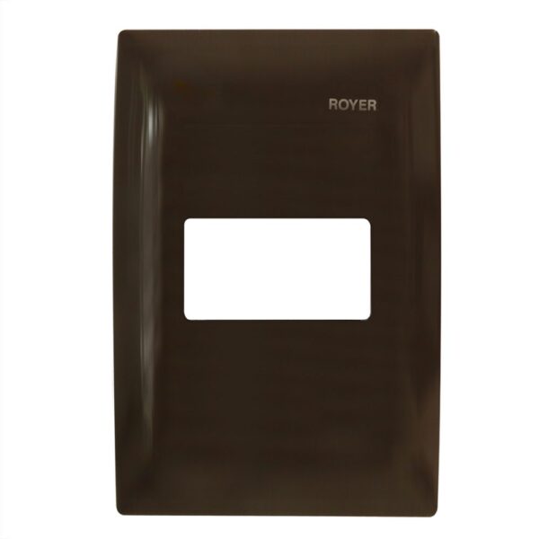 100-6201B  PLACA 1 MÓDULO HORIZONTAL CHOCOLATE - ROYER