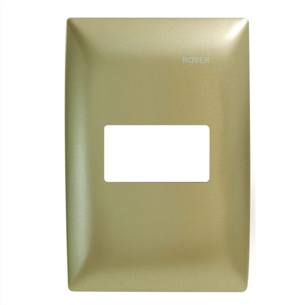 100-6201CH PLACA 1 MÓDULO HORIZONTAL COLOR CHAMPANGE - ROYER