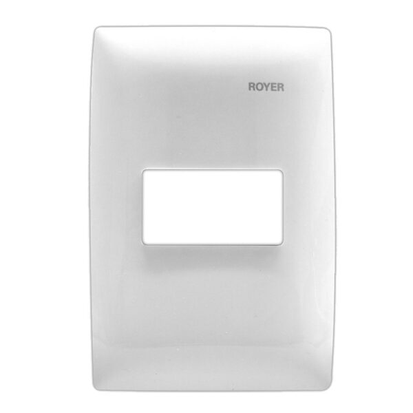 100-6201W PLACA 1 MODULO HORIZONTAL COLOR BLANCO - ROYER