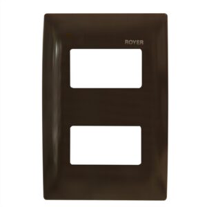 100-6202B PLACA 2 MÓDULOS DISTANCIADOS COLOR CHOCOLATE - ROYER