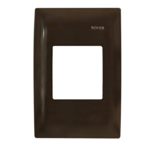 PLACA 2 MÓDULOS JUNTOS CHOCOLATE 100-6203B  - ROYER