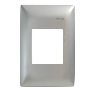 100-6203S PLACA 2 MÓDULOS JUNTOS COLOR PLATA - ROYER