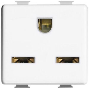 TOMA DE CORRIENTE ESPECIFICACIÓN 6-15R NEMA, 2 MÓDULOS  QUINZIÑO QZ5038 - BTICINO