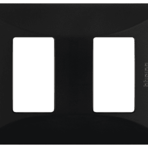 PLACA DE RESINA C/CHASIS 2 MÓDULOS NEGRO MATE  QUINZIÑO QZ4803M3NB  - BTICINO