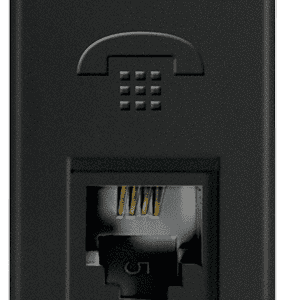 TOMA DE TELÉFONO DE 4 HILOS NEGRO 1 MÓDULO QUINZIÑO QZ5958-11NB  - BTICINO