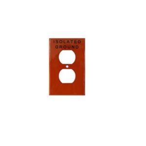 PLACA PARA CONTACTO DUPLEX TERMOPLASTICA TIERRA AISLADA NARANJA WDIGPJ8 - COOPER
