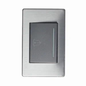 PLACA METÁLICA CON BOTÓN TIMBRE DE 3 MÓDULOS ANODIZADO BP11-M/A  - LUCEK