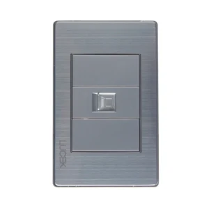 PLACA METÁLICA CON CONEXIÓN A MÓDEM / INTERNET PLATEADO BP12-MP - LUCEK