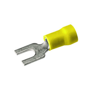 ZAPATA TERMINAL ESPADA De VINILO AMARILLO 3/16 CAL. 12-10 AWG - BURNDY