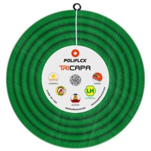 POLIFLEX VERDE C/GUÍA PLASTICA DE 1” ROLLO 50M - POLIFLEX