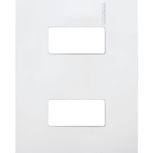 PLACA RESTYLE CON CHASIS DE RESINA 2 MÓDULOS BLANCA E5N2BNR - MODUS