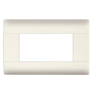 PLACA CON CHASIS COLOR MARFIL DE RESINA 4 MÓDULOS E5N4  - MODUS