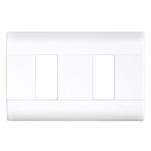 PLACA CON CHASIS DE RESINA 2 MÓDULOS BLANCA E5N2BN - MODUS