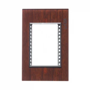 PLACA METALICA DE 3 MODULOS COLORS MADERA NOGAL PP030-KMN  - LUCEK