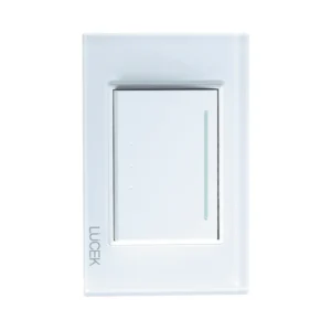 PLACA CON 1 INTERRUPTOR DE ESCALERA DE 3 MÓDULOS CRISTAL BLANCO BP01/3-CBB  - LUCEK