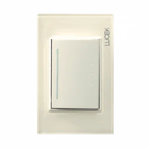 PLACA CON 1 INTERRUPTOR DE ESCALERA DE 3 MÓDULOS COLORS HUESO MATE BP01/3-KH - LUCEK