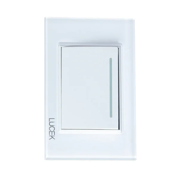 PLACA CON 1 INTERRUPTOR SENCILLO DE 3 MÓDULOS COLORS BLANCO MATE BP01-KB  - LUCEK