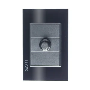 PLACA CON DIMMER CRISTAL NEGRO BP04-CNN- LUCEK