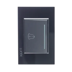PLACA CON BOTÓN TIMBRE DE 3 MÓDULOS COLORS NEGRO MATE BP11-KN - LUCEK