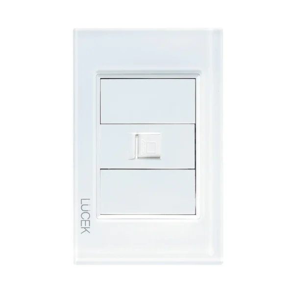 PLACA CON CONEXIÓN A MÓDEM/INTERNET COLORS BLANCO MATE  BP12-KB - LUCEK