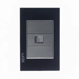 PLACA CON CONEXIÓN A MÓDEM/INTERNET COLORS NEGRO MATE BP12-KN - LUCEK