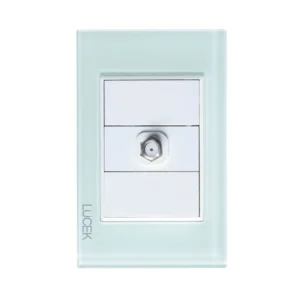 PLACA CON TOMA DE TELEVISIÓN CRISTAL AZUL CRISTALINO BP18-CCB - LUCEK