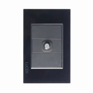 PLACA CON TOMA DE TELEVISIÓN COLORS NEGRO MATE BP18-KB  - LUCEK