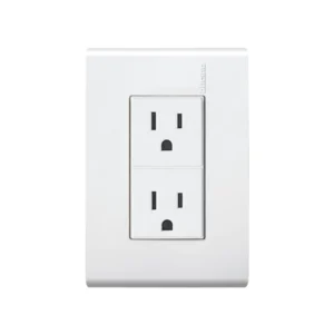 TOMA CORRIENTE DUPLEX ATERRIZADA C/ PLACA BLANCA E6028BNR - MODUS