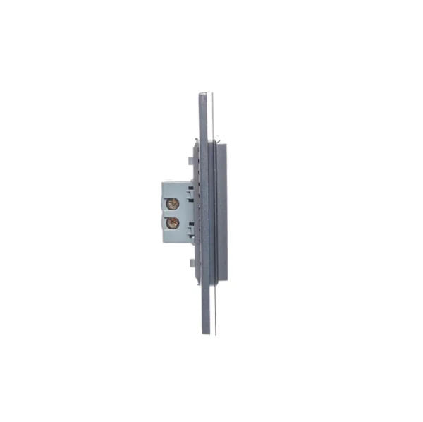 PLACA CON 1 INTERRUPTOR DE ESCALERA DE 3 MÓDULOS CRISTAL NEGRO  BP01/3-CNN - LUCEK - Imagen 3