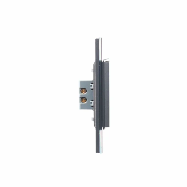 PLACA CON 1 INTERRUPTOR SENCILLO DE 3 MÓDULOS CRISTAL NEGRO BP01-CNN - LUCEK - Imagen 2
