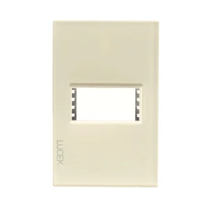 PLACA METALICA DE 1 MODULO COLORS HUESO PP010-KH - LUCEK