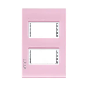 PLACA METALICA DE 2 MODULOS COLORS ROSA PP010-KP - LUCEK