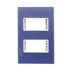 PLACA METALICA DE 2 MODULOS COLORS AZUL PP020-KA - LUCEK