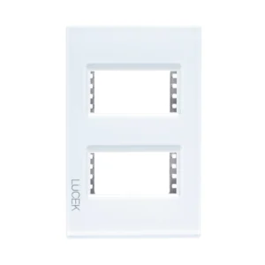PLACA METALICA DE 2 MODULOS COLORS BLANCO PP020-KB - LUCEK