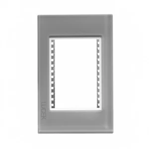 PLACA METALICA DE 3 MODULOS COLORS GRIS PP030-KG  - LUCEK