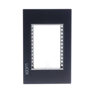 PLACA METALICA DE 3 MODULOS COLORS NEGRO PP030-KN - LUCEK