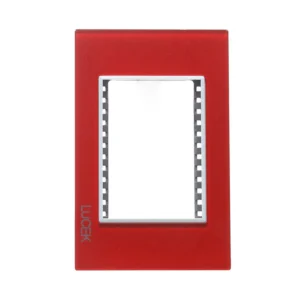 PLACA METALICA DE 3 MODULOS COLORS ROJO PP030-KR  - LUCEK