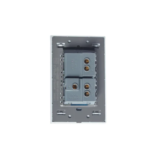 PLACA CON 1 INTERRUPTOR SENCILLO Y 1 DE ESCALERA DE 1.5 MÓDULOS COLORS BLANCO MATE  BP02/3-KB- LUCEK - Imagen 3