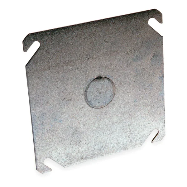 TAPA PLANA CUADRADA DE 4" LISA C/UNA ENTRAD DE 1/2" TP478 CH - RACO