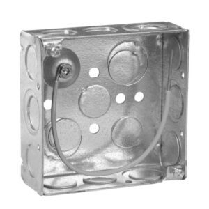 CAJA CUADRADA DE 4" Y 2 1/8" DE PROFUNDIDAD PARA TUBO DE 1/2" TP403 CH - RACO