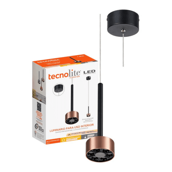 Lámpara colgante 9w aluminio  09CTLLED8301MV30NC - Tecno lite - Imagen 2