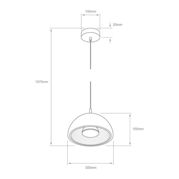 LAMPARA COLGANTE LED DE METAL 15W 15CTLLED3315MV30B - TECNOLITE - Imagen 3