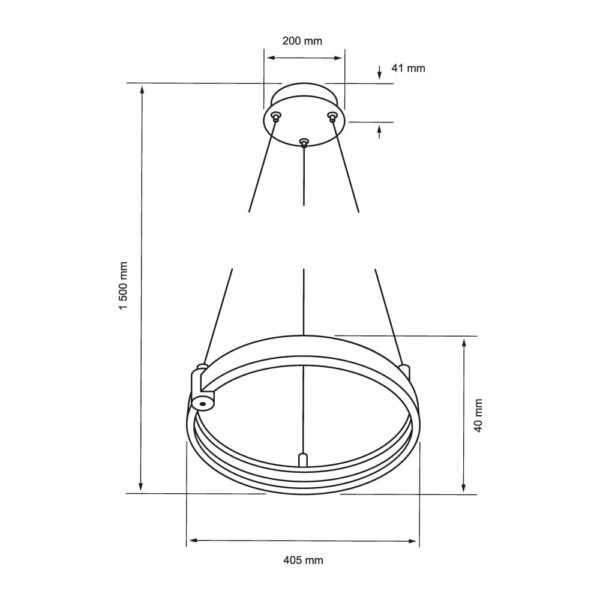 LAMPARA LED CIRCULAR DE METAL 36W 36CTLLED171MV30B- TECNOLITE - Imagen 3