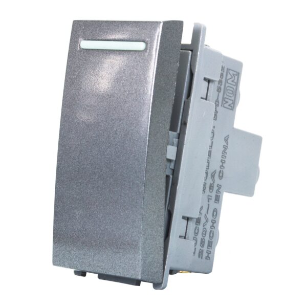 APAGADOR 4 VÍAS DE 1 MÓDULO METAL ANONIZADO BPD5332-M/A -LUCEK